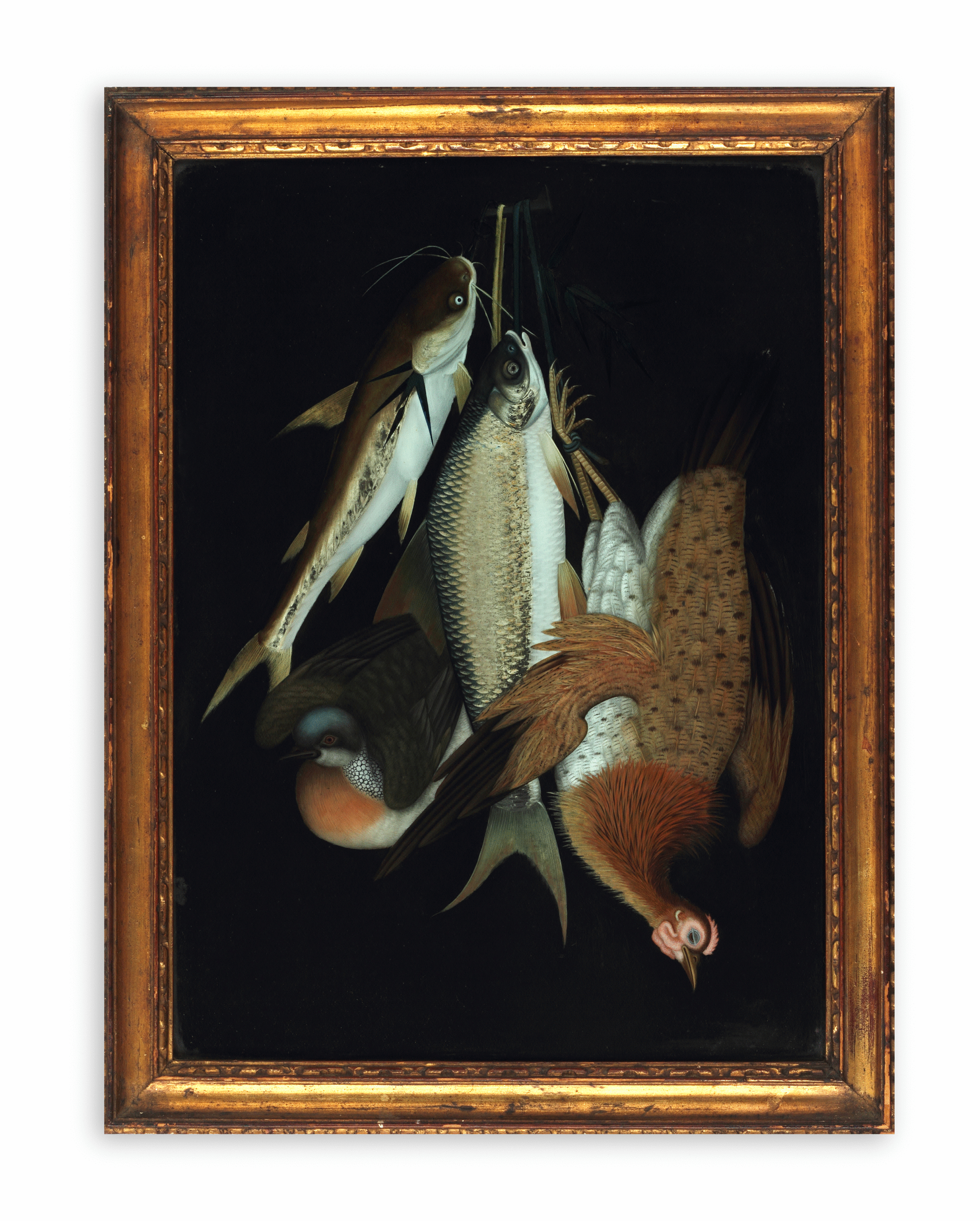 Painted Chinese Export Reverse Glass Painting